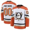 Anaheim Ducks Fanatics Premium Custom 2024-25 Auswärts Weiss Trikot - Herren